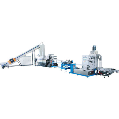 500 - 2000kg/H مصنعي أجهزة التطويق ذات المسمار الواحد / خط التقطيع البلاستيكي